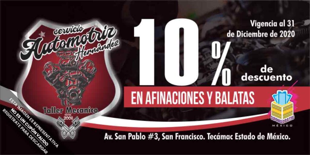 Cupon Servicio Automotriz Hernandez